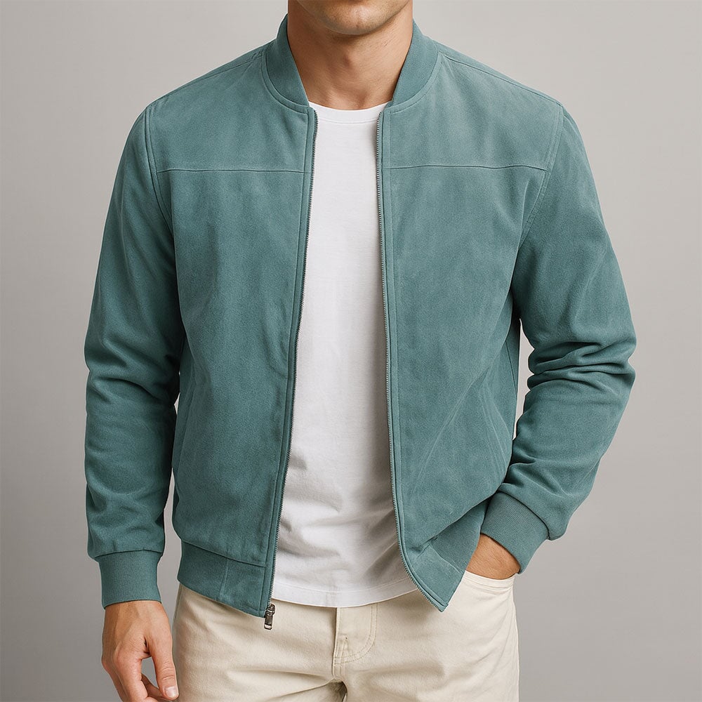 Chaqueta de ante elegante