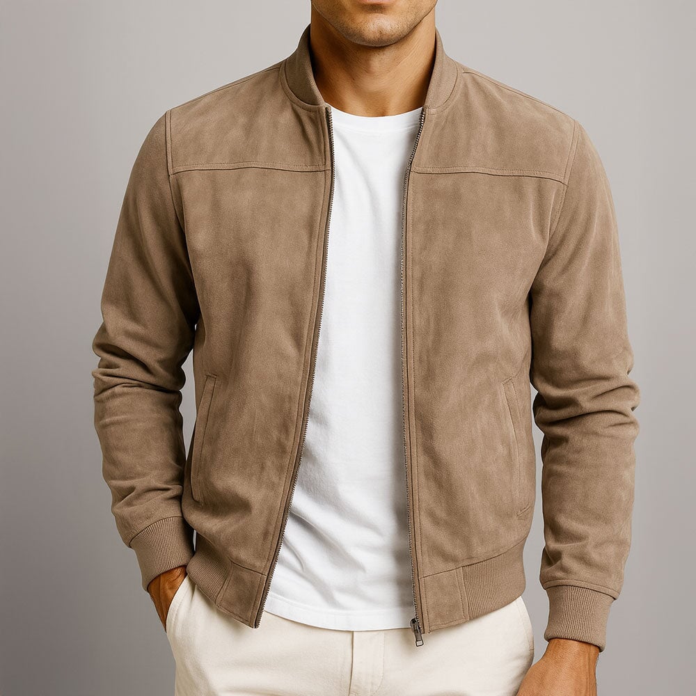 Chaqueta de ante elegante