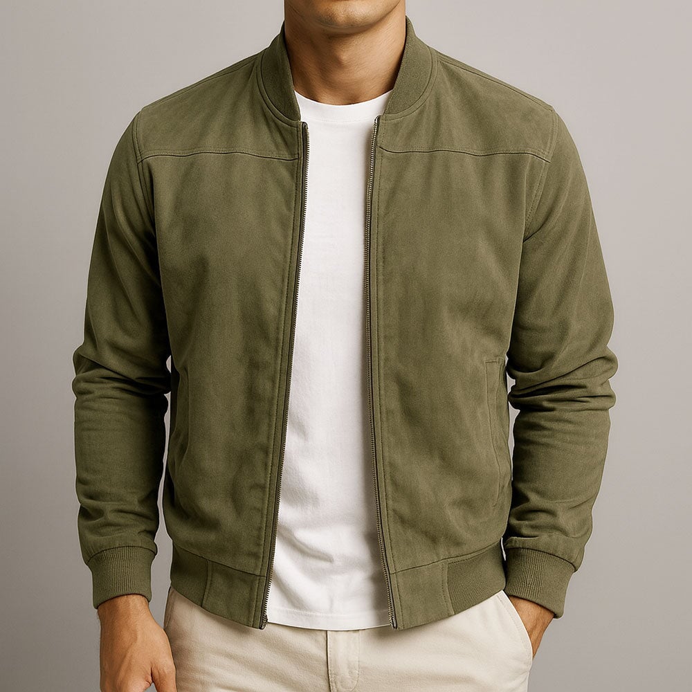 Chaqueta de ante elegante