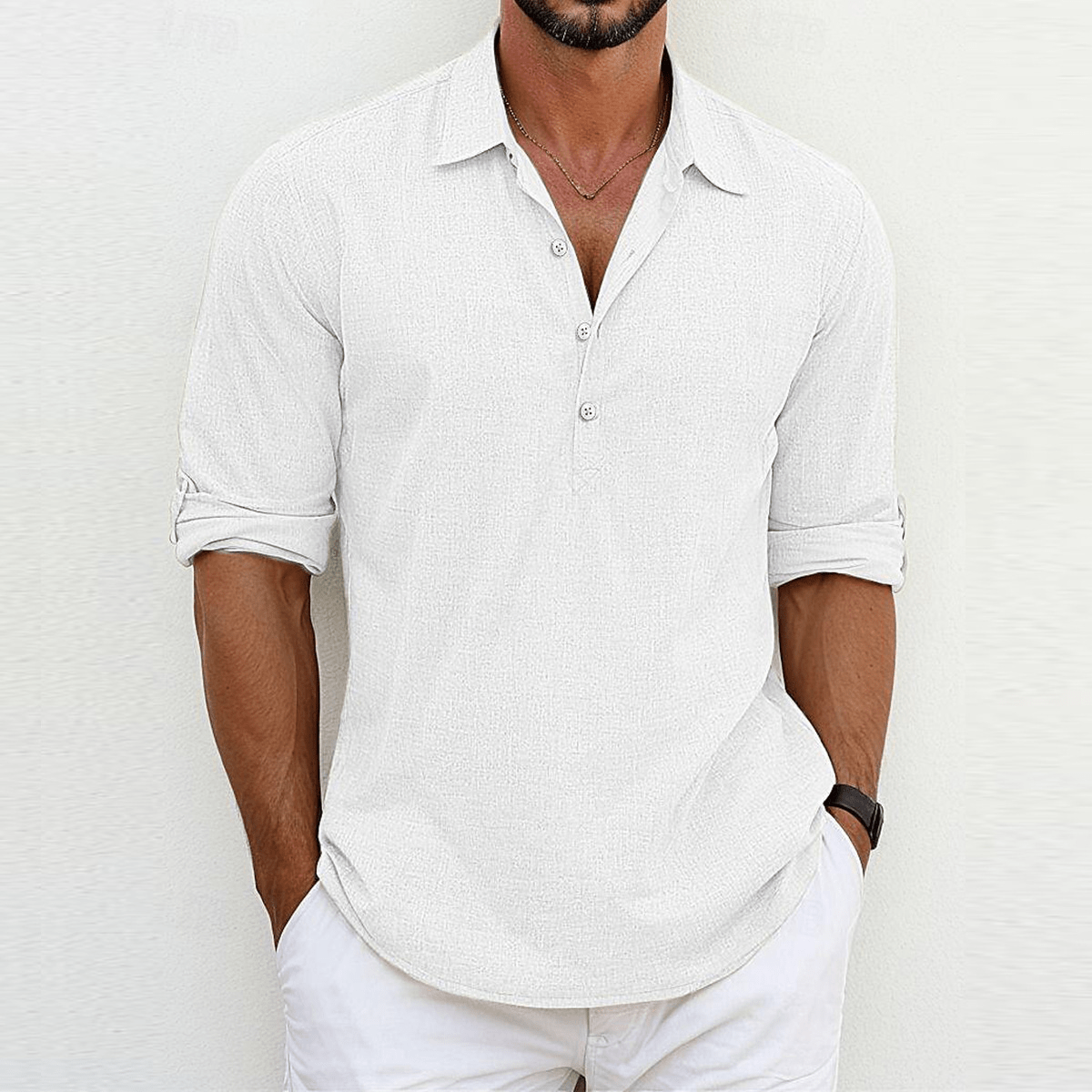 Camisa de lino premium