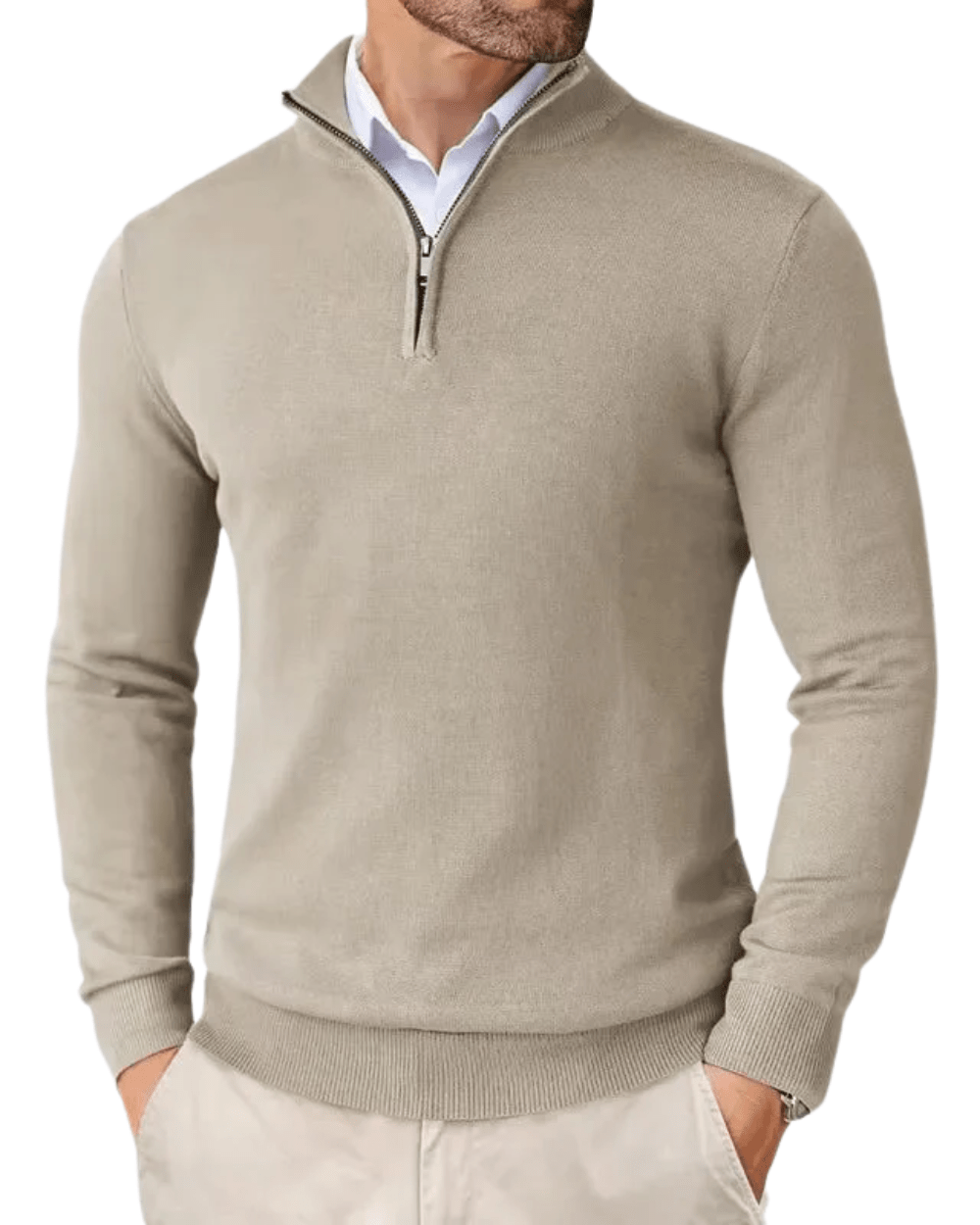 Jersey con cuello de cremallera
