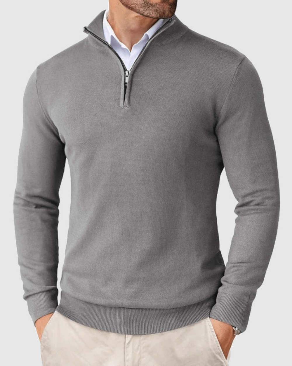 Jersey con cuello de cremallera