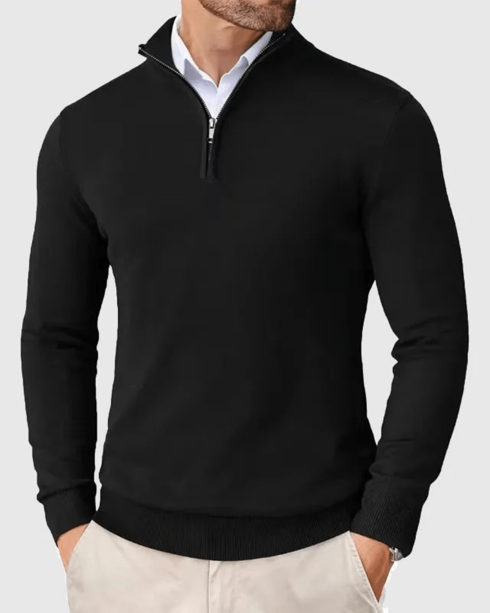 Jersey con cuello de cremallera