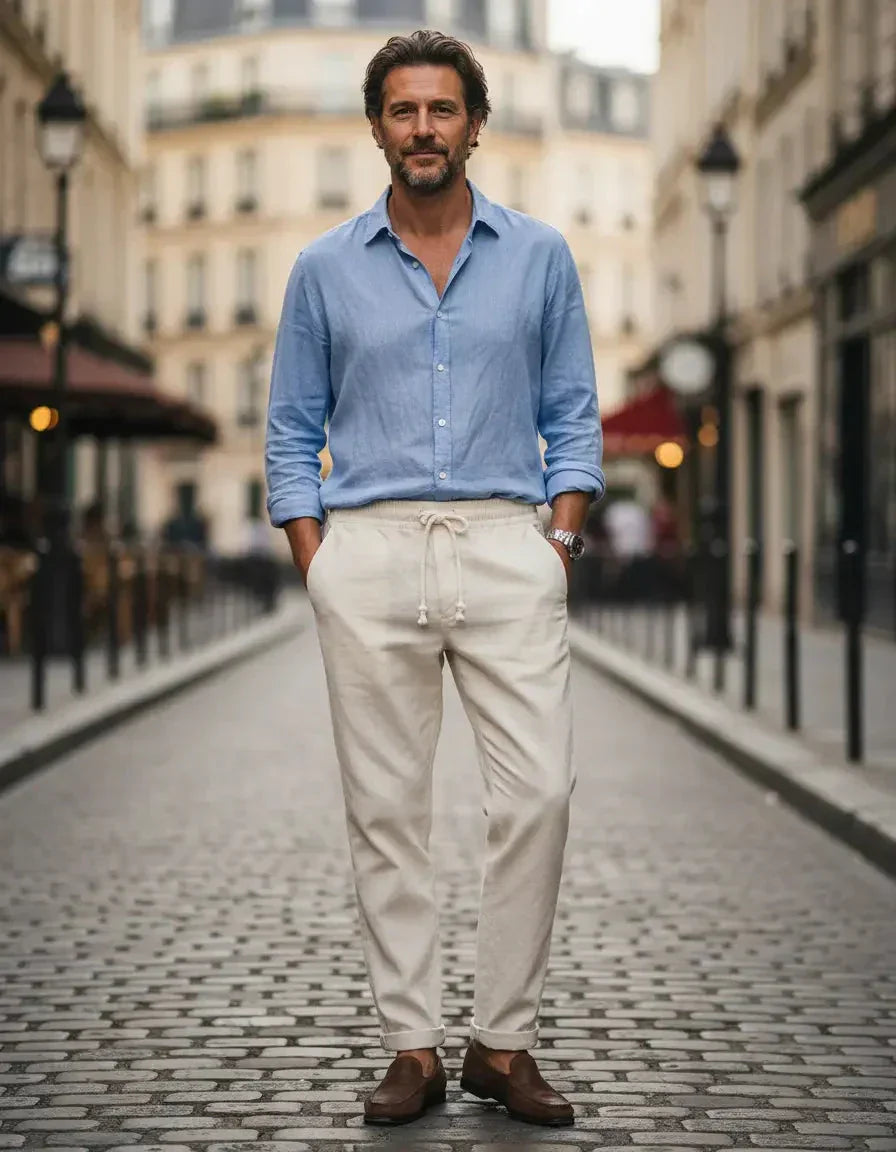 Pantalón de lino con estilo