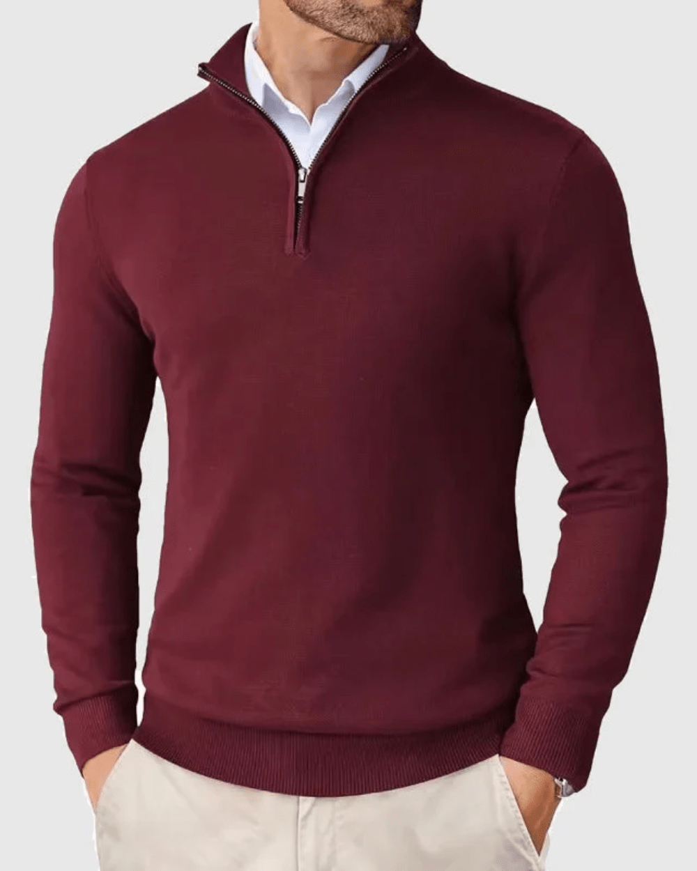 Jersey con cuello de cremallera