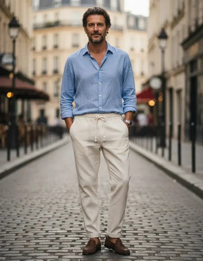 Pantalón de lino con estilo